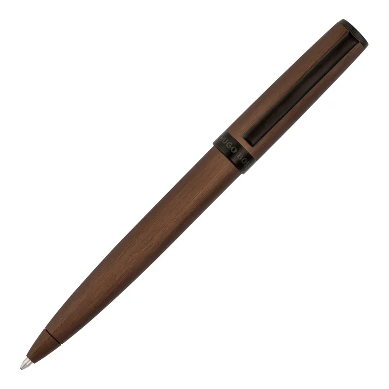 Hugo Boss Gear Brushed Ballpoint Pen - Khaki