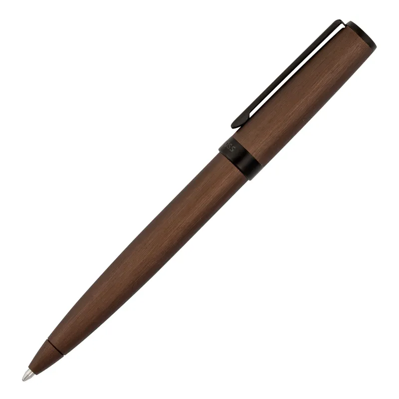 Hugo Boss Gear Brushed Ballpoint Pen - Khaki