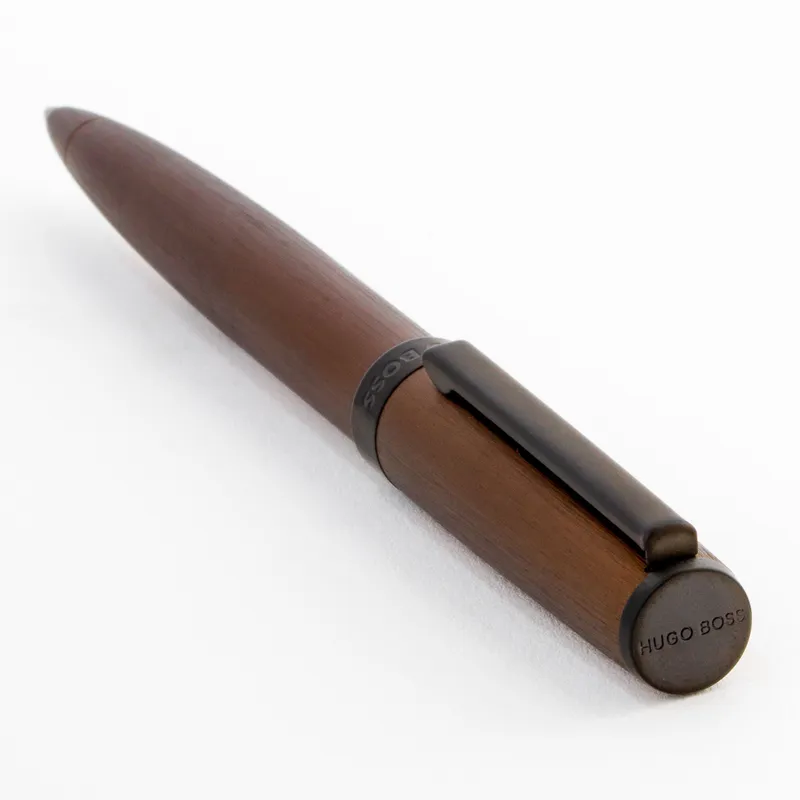 Hugo Boss Gear Brushed Ballpoint Pen - Khaki