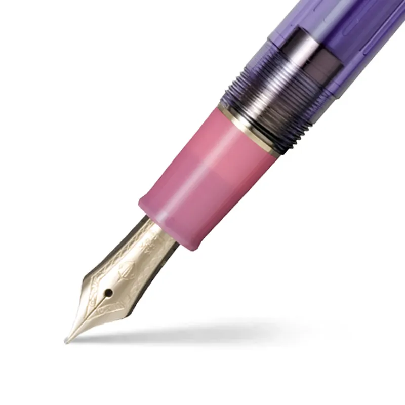 Sailor Gift Set Manyo II 'Rabit Ear Iris' Professional Gear Slim Fountain Pen (14K Medium) With Manyo Ink 50 ML - Pink With Gold Trims