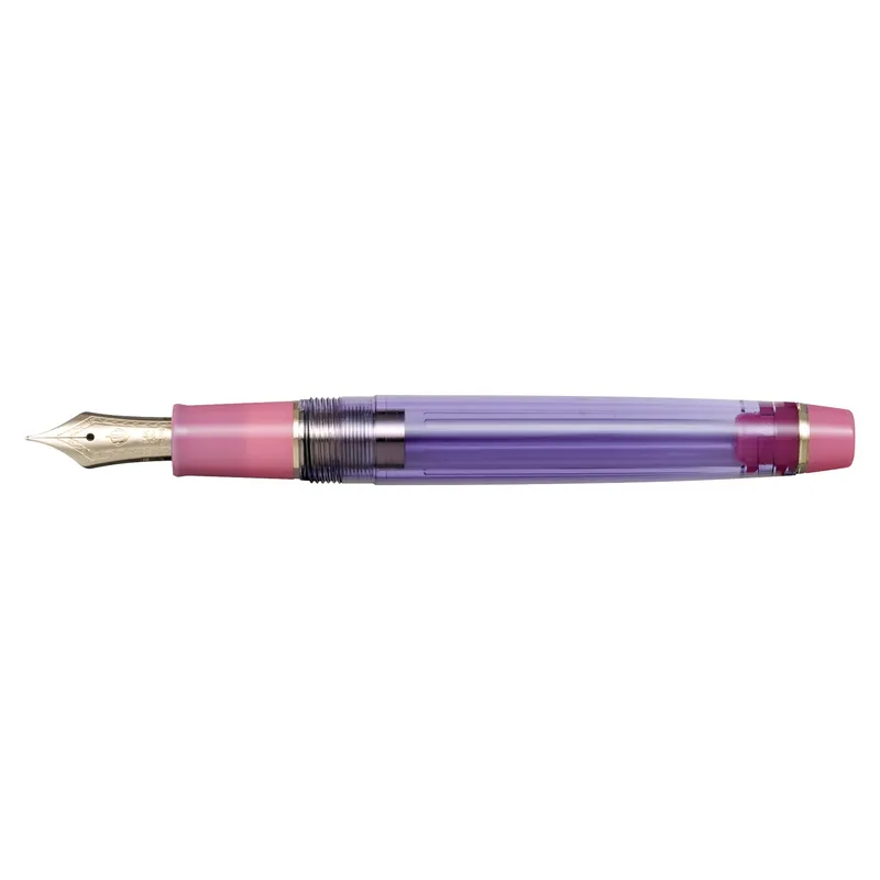 Sailor Gift Set Manyo II 'Rabit Ear Iris' Professional Gear Slim Fountain Pen (14K Medium) With Manyo Ink 50 ML - Pink With Gold Trims