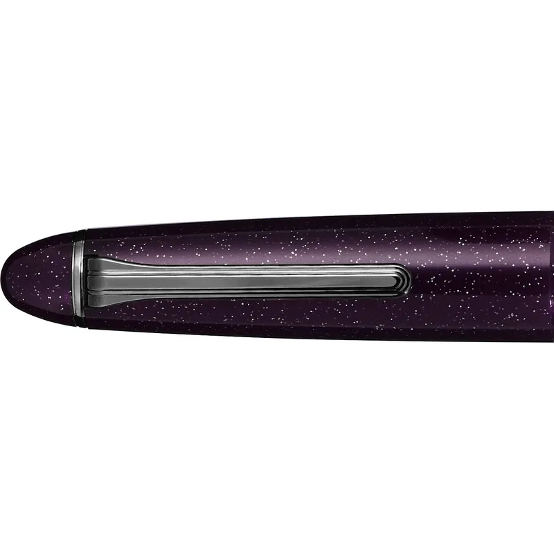 Sailor 1911 Ringless Galaxy Megellanic Cloud Fountain Pen (21K Medium) - Purple With Black Trims