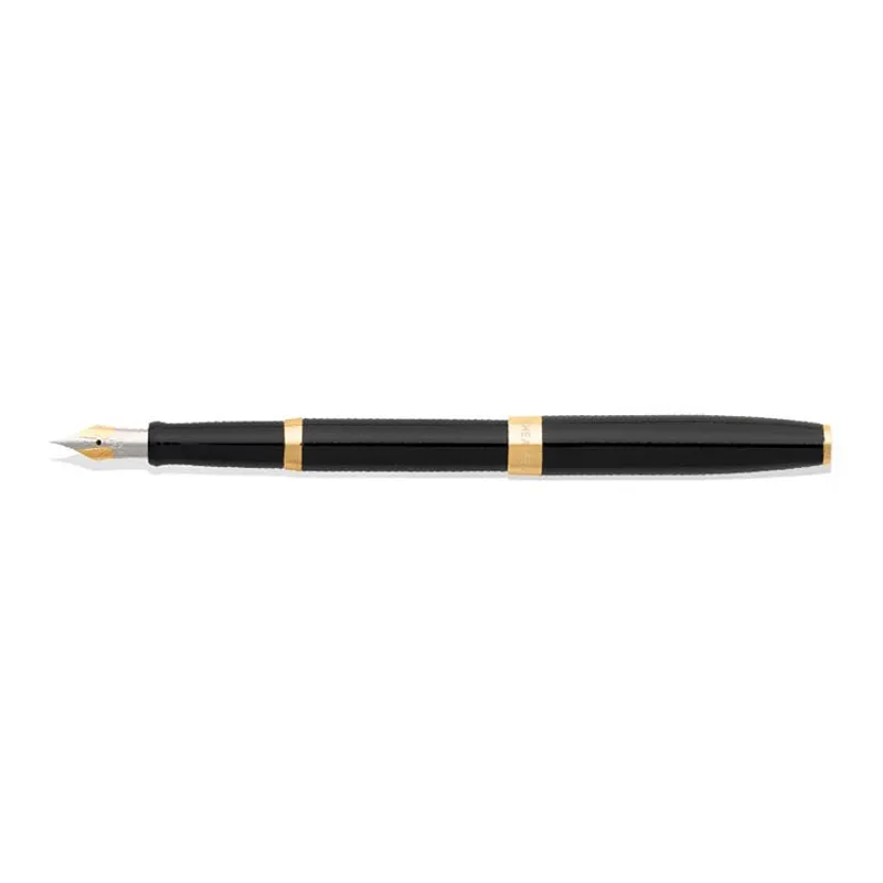Sheaffer SAGARIS 9471 Gloss Black Fountain Pen With Gold Tone  trim - Medium