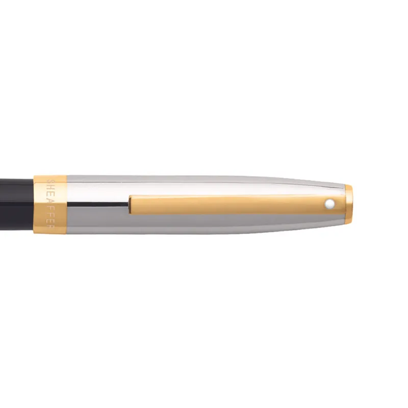 Sheaffer SAGARIS 9475 Gloss Black Barrel and Chrome Cap Fountain Pen With Gold Tone  trim - Medium