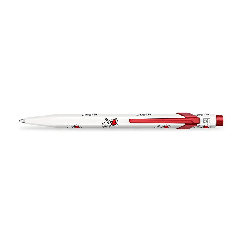 Caran d'Ache 849 Xmas23 Keith Haring Ballpoint Pen - White