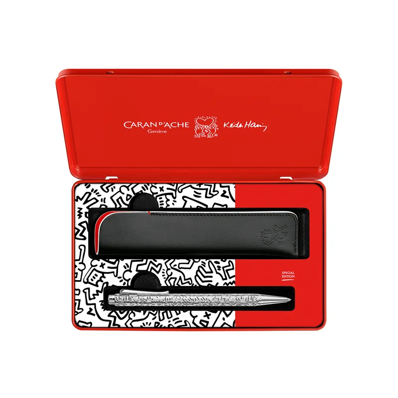 Caran d'Ache Ecridor Xmas23 Keith Haring Ballpoint Pen - Silver