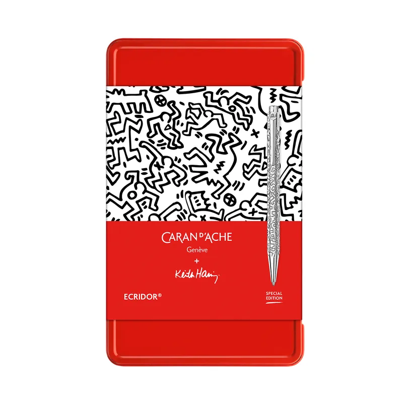 Caran d'Ache Ecridor Xmas23 Keith Haring Ballpoint Pen - Silver