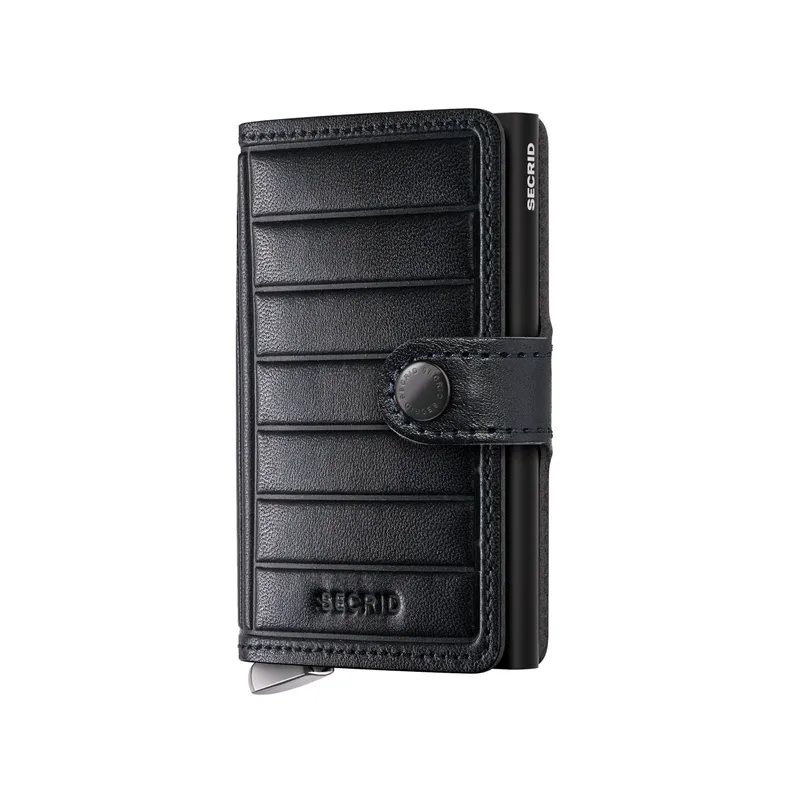 Secrid Miniwallet Embossed Lines Mei-Black