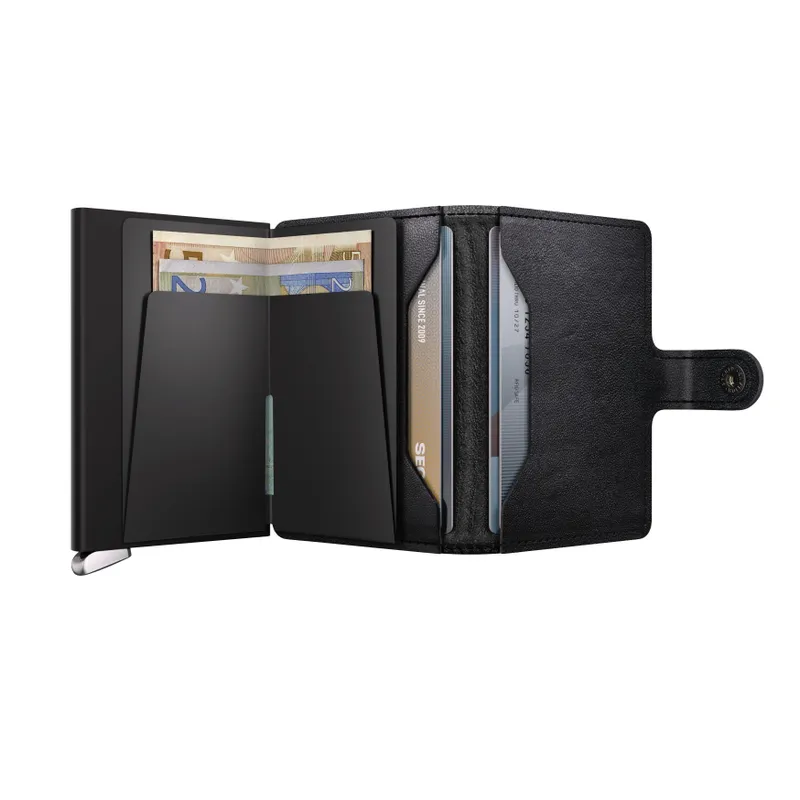 Secrid Miniwallet Embossed Lines Mei-Black