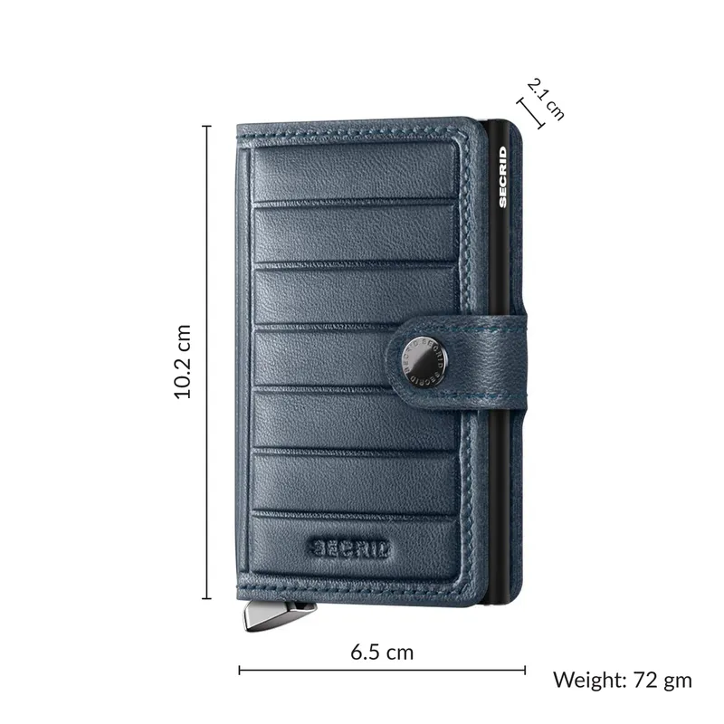 Secrid Miniwallet Embossed Lines Mei-Teal