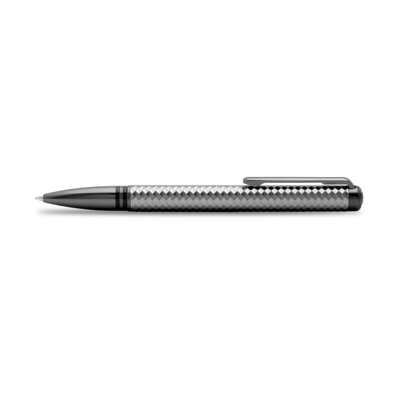 Lapis Bard Contemporary Torque Special Edition Ballpoint Pen - Titanium Colour with Shiny Gunmetal Trims
