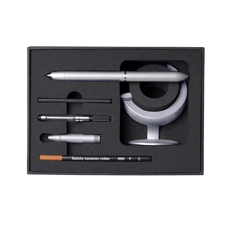 Novium Gift Set Hover 3.0 Rollerball Pen With Fountain Pen - Frost Silver