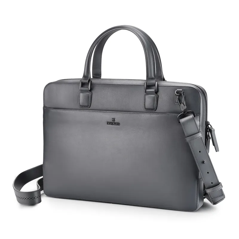 Lapis Bard Ducorium Leather Spencer 15-inch Laptop Business Bag - Graphite