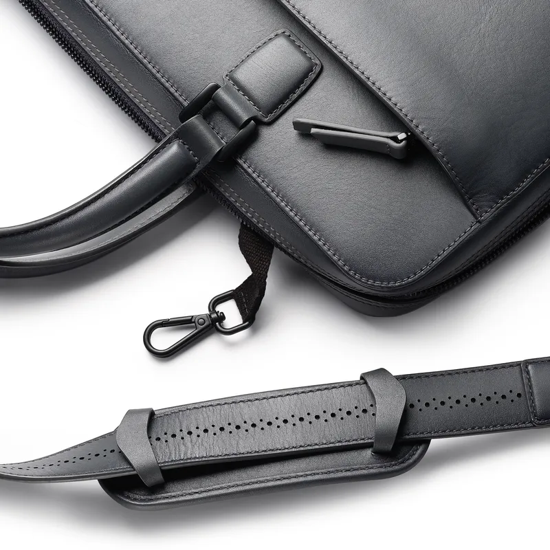 Lapis Bard Ducorium Leather Spencer 15-inch Laptop Business Bag - Graphite