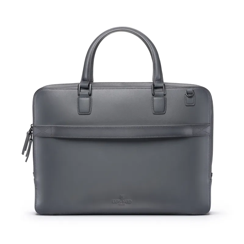 Lapis Bard Ducorium Leather Spencer 15-inch Laptop Business Bag - Graphite
