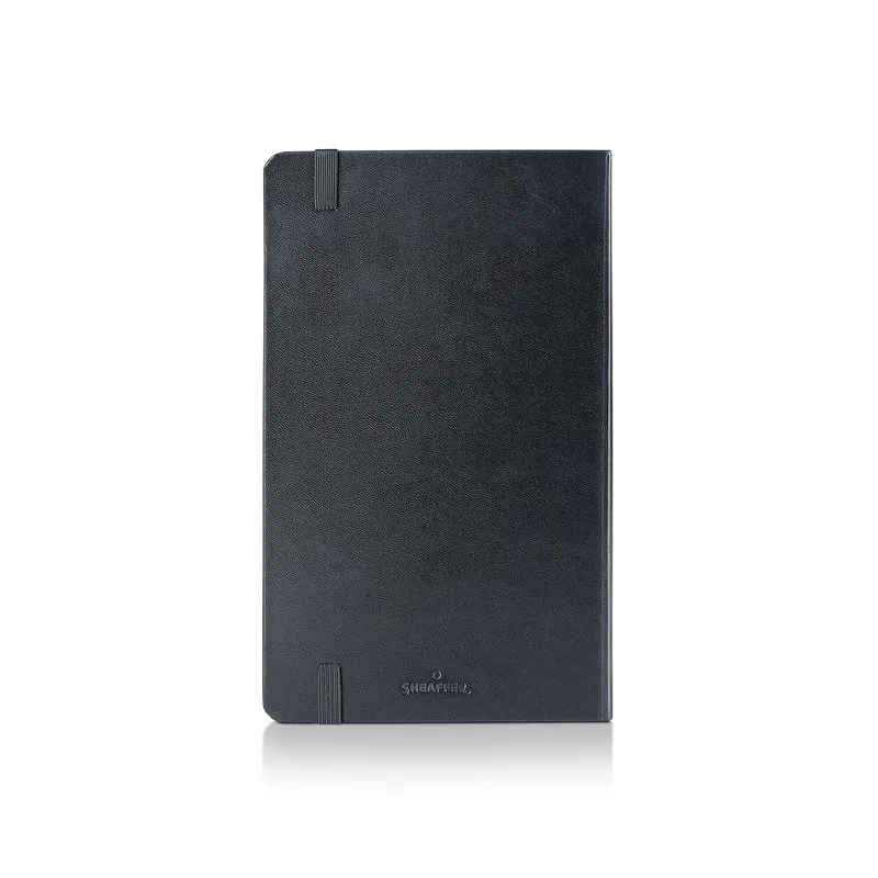 Sheaffer Medium Notebook 90 GSM Ink Friendly Plain with Eco-Friendly Cover - Black