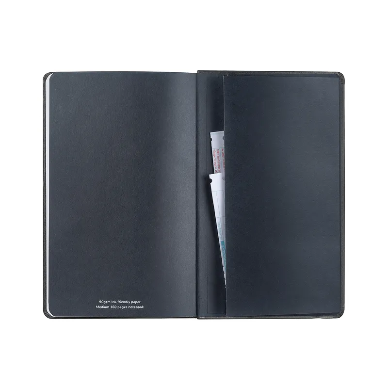 Sheaffer Medium Notebook 90 GSM Ink Friendly Plain with Eco-Friendly Cover - Black