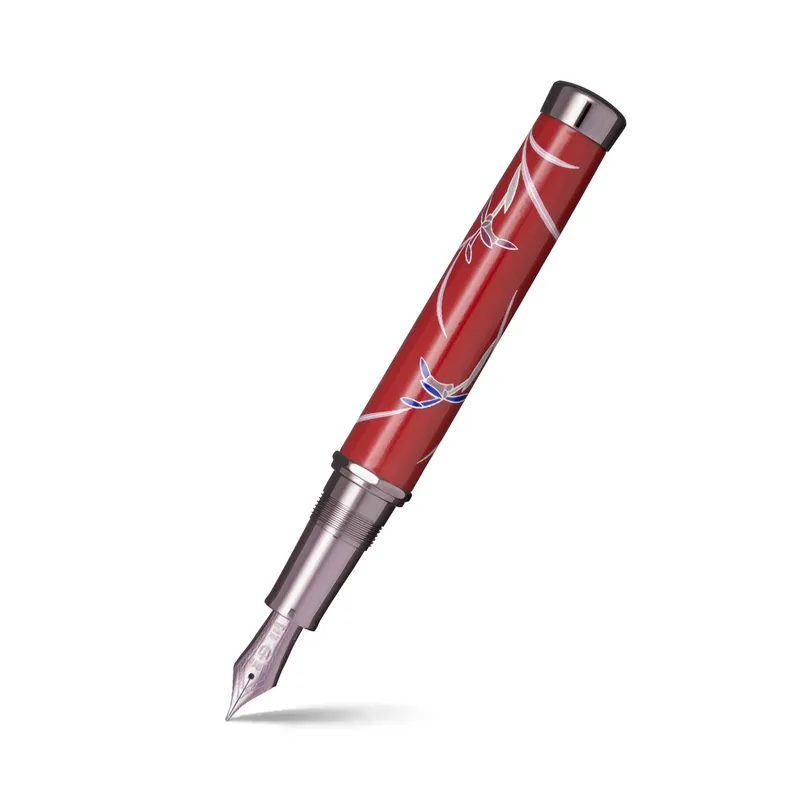 Sailor Arita Yaki 400 Years Anniversary Venetian Fountain Pen (21K Fine) - Red With Rhodium Trims