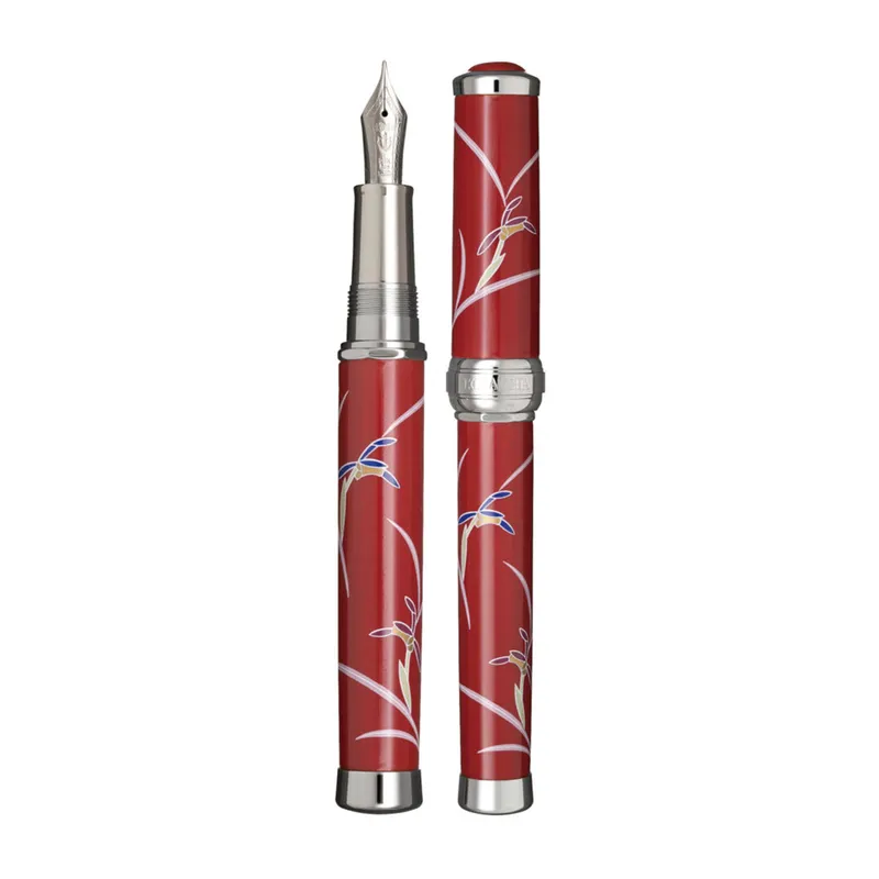 Sailor Arita Yaki 400 Years Anniversary Venetian Fountain Pen (21K Fine) - Red With Rhodium Trims