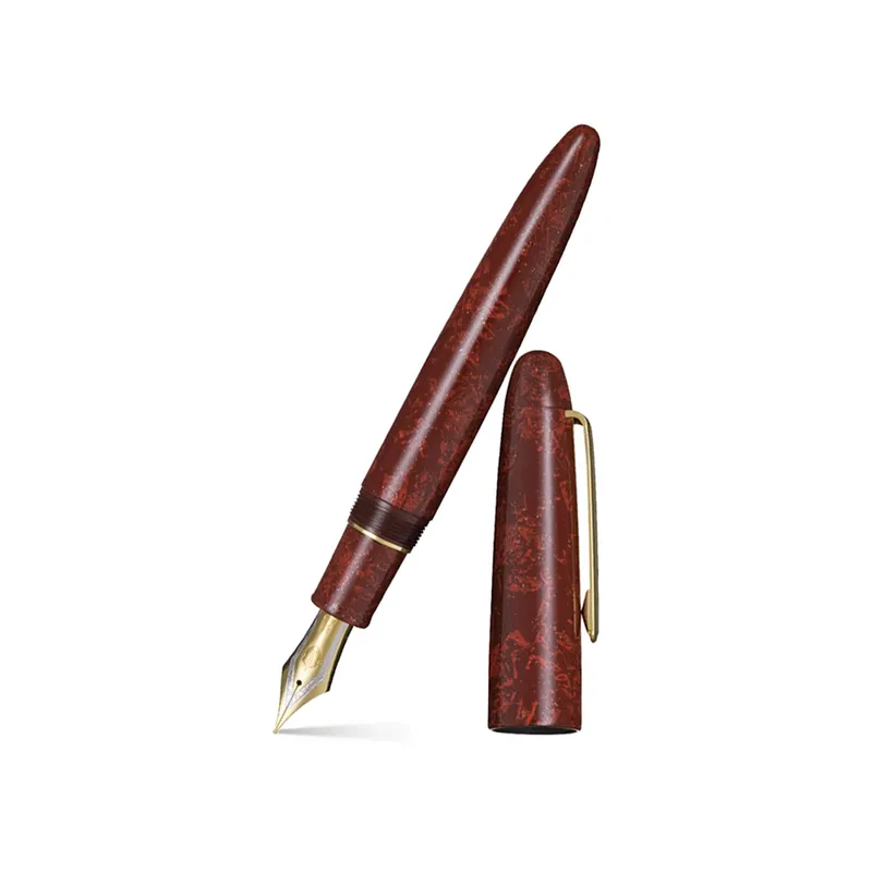 Sailor Iro Miyabi II Fukaki Are King of Pens Fountain Pen (21K Broad) - Red With Gold Trims
