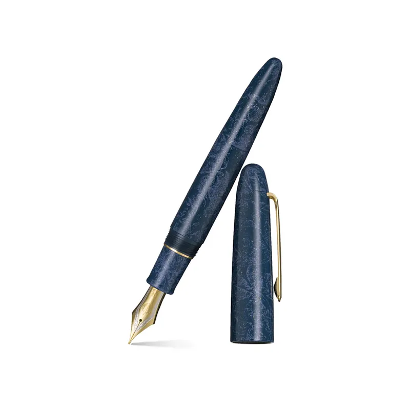 Sailor Iro Miyabi II Kon Ruri King of Pens Fountain Pen (21K Medium) - Blue With Gold Trims