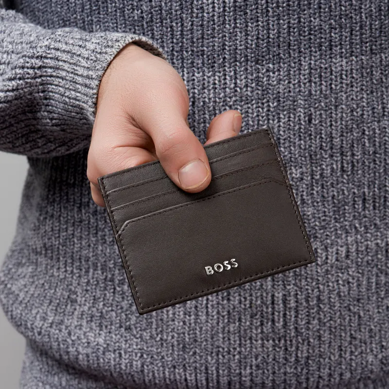 Hugo Boss Card holder Classic Smooth - Brown