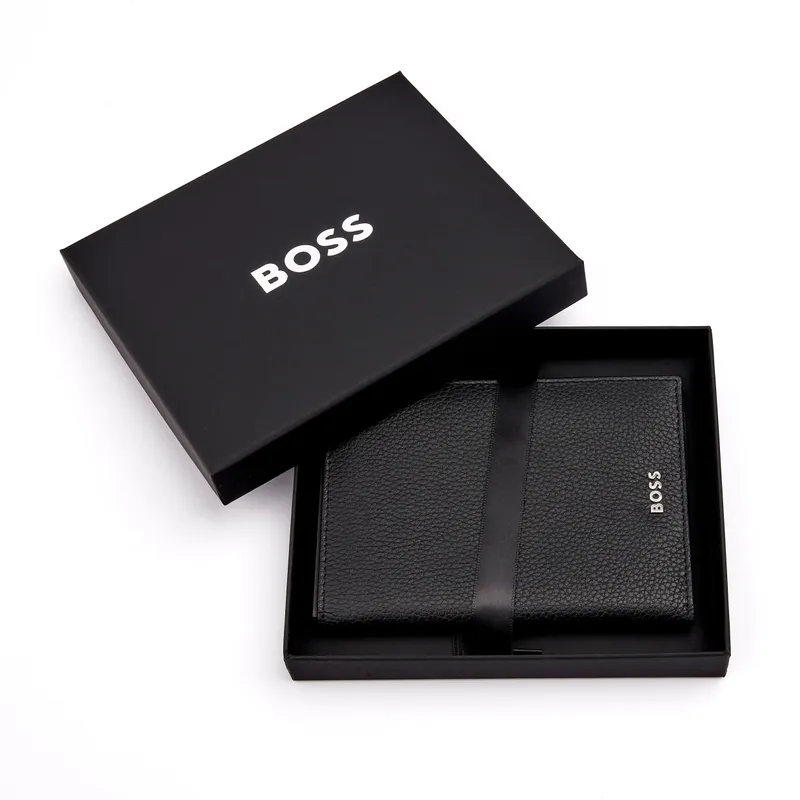 Hugo Boss Passport holder Classic Grained - Black
