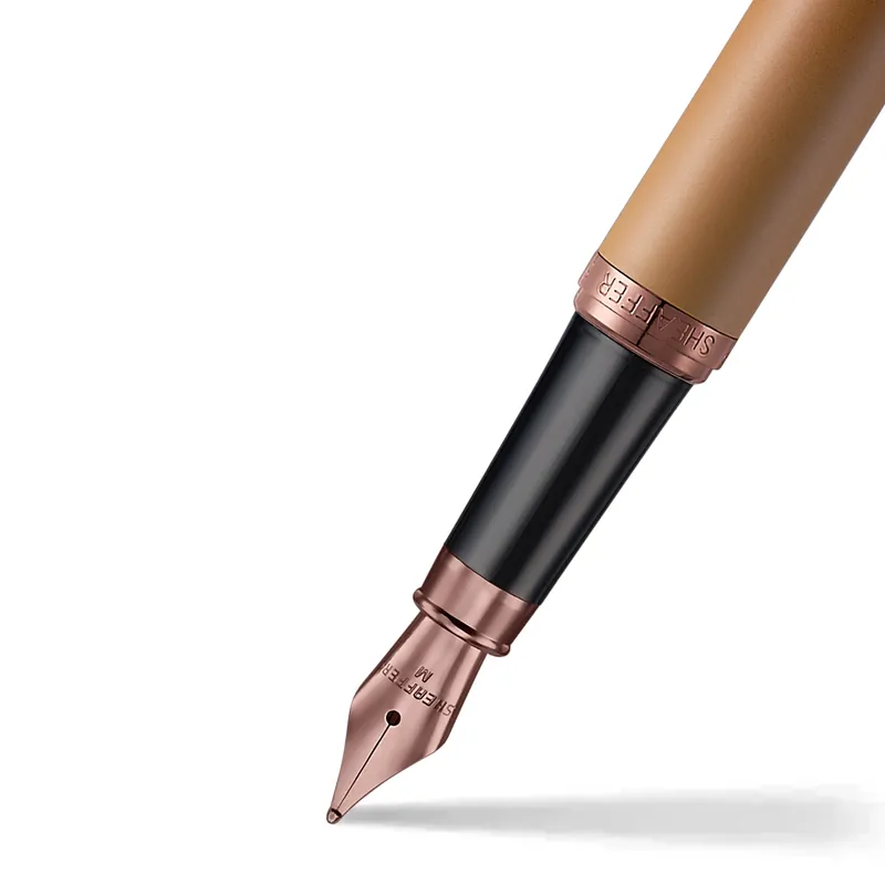 Sheaffer VFM 9428 Coffee Edition Matt Brown Fountain Pen with Regal Brown PVD Trims - Medium