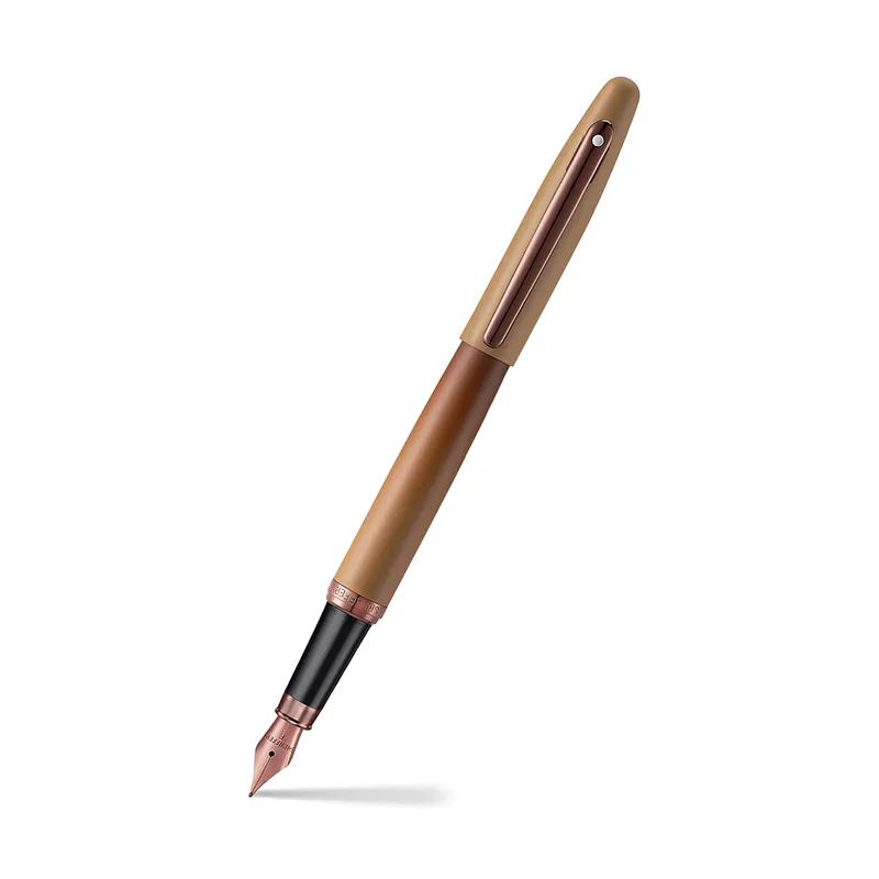 Sheaffer VFM 9428 Coffee Edition Matt Brown Fountain Pen with Regal Brown PVD Trims - Fine