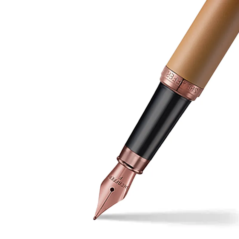Sheaffer VFM 9428 Coffee Edition Matt Brown Fountain Pen with Regal Brown PVD Trims - Fine