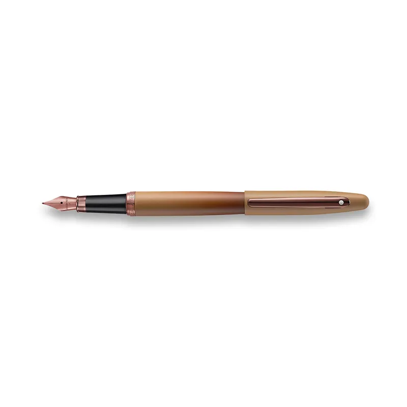 Sheaffer VFM 9428 Coffee Edition Matt Brown Fountain Pen with Regal Brown PVD Trims - Fine