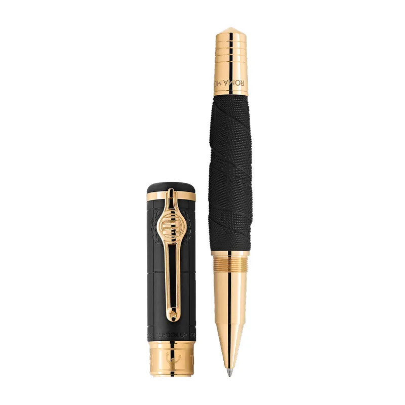 Montblanc 129334 Special Edition Muhammad Ali Rollerball Pen - Black With Gold Trims