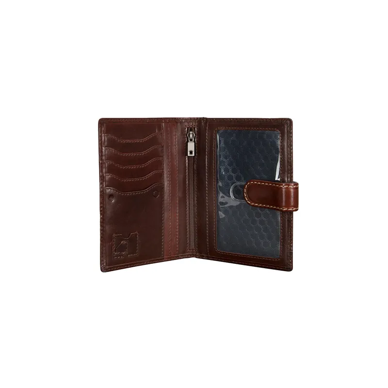 Jekyll & Hide Oxford Money clip Passport Holder - Mocha
