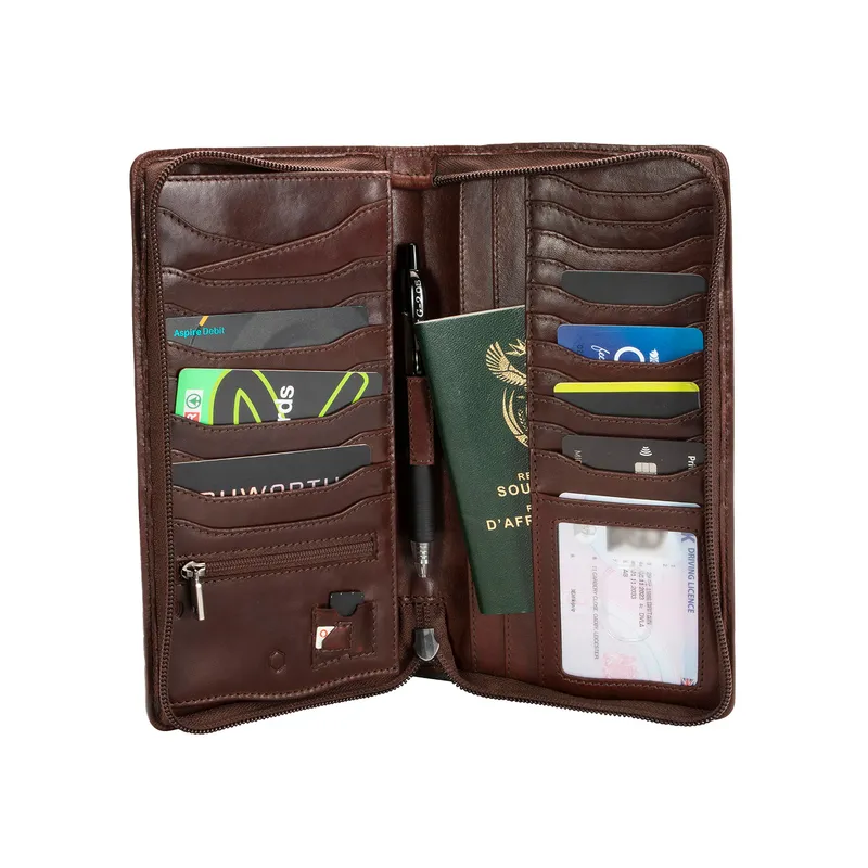 Jekyll & Hide Oxford 6308 Travel Wallet - Mocha