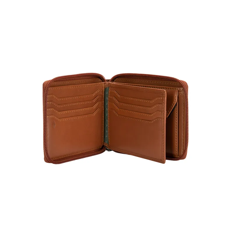 Jekyll & Hide Norwegian Zip Around Wallet - Tan