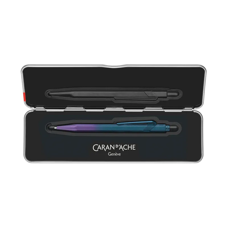 Caran d'Ache 849 Claim Your Style Ed. 5, purple ocean in grey slimpack Ballpoint Pen