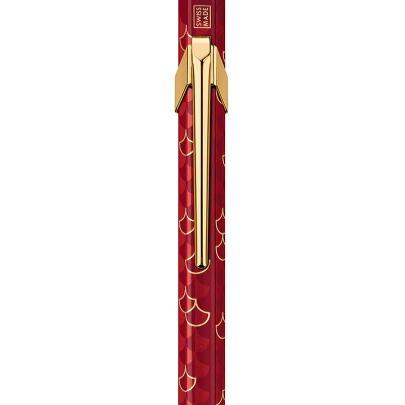 Caran d'Ache 849 Claissic Dragon Burgundy grey slimpack Ballpoint Pen