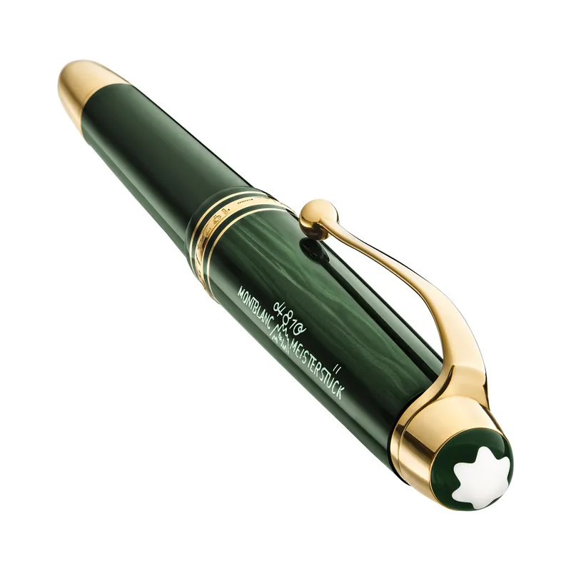 Montblanc 131341 MeisterstÃ¼ck The Origin Collection Classic Fountain Pen (14K Fine) - Green With Gold Trims