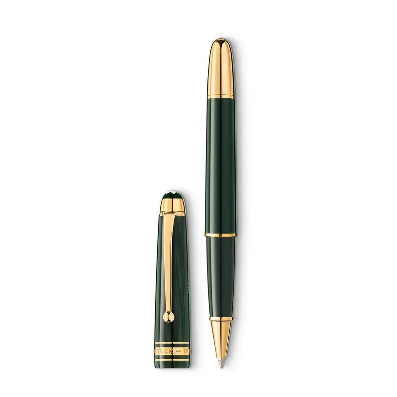 Montblanc 131343 MeisterstÃ¼ck The Origin Collection Classic Rollerball Pen - Green With Gold Trims