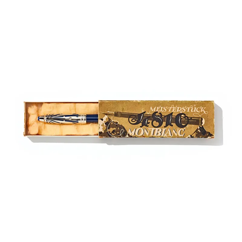Montblanc 131346 MeisterstÃ¼ck The Origin Collection Doue Legrand Fountain Pen (14K Medium) - Blue With Platinum Trims