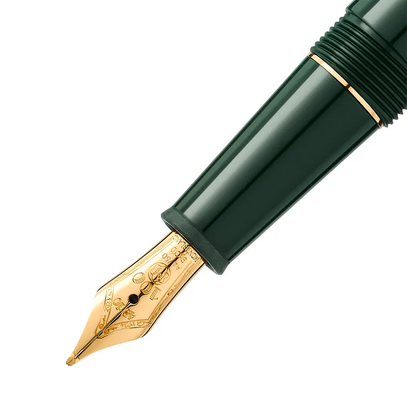Montblanc 131350 MeisterstÃ¼ck The Origin Collection Classic Doue Fountain Pen (14K Medium) - Green With Gold Trims