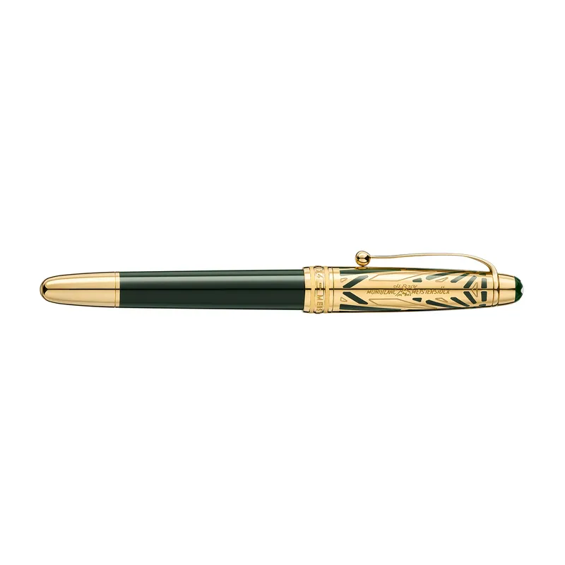 Montblanc 131350 MeisterstÃ¼ck The Origin Collection Classic Doue Fountain Pen (14K Medium) - Green With Gold Trims