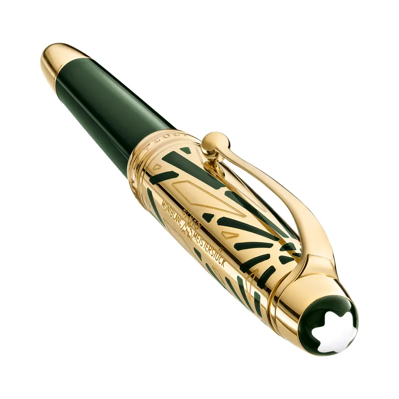 Montblanc 131350 MeisterstÃ¼ck The Origin Collection Classic Doue Fountain Pen (14K Medium) - Green With Gold Trims
