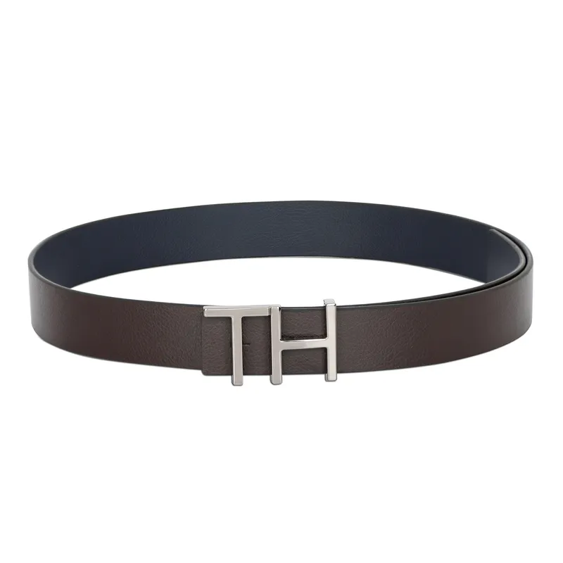 Tommy Hilfiger Cusack Reversible Semi Formal Belt Extra Large - Brown And Navy