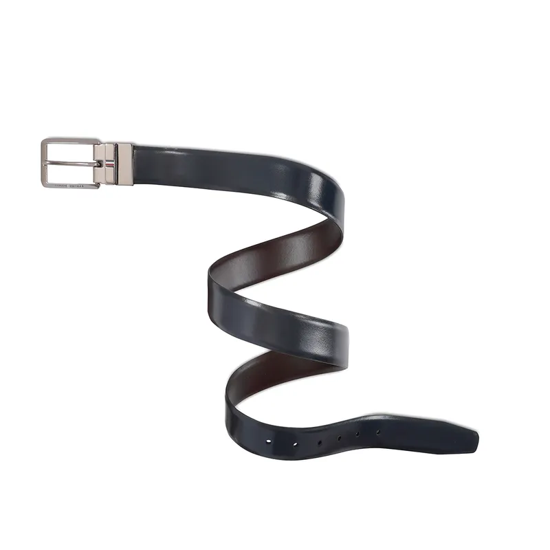 Tommy Hilfiger Keeney Reversible Casual Belt Medium - Navy And Wine