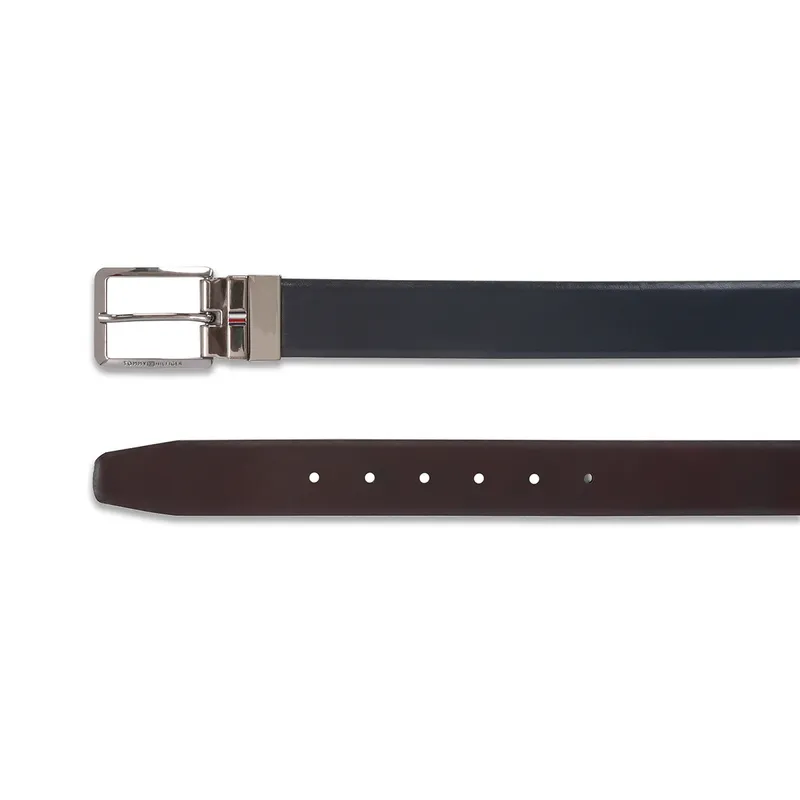 Tommy Hilfiger Keeney Reversible Casual Belt Medium - Navy And Wine