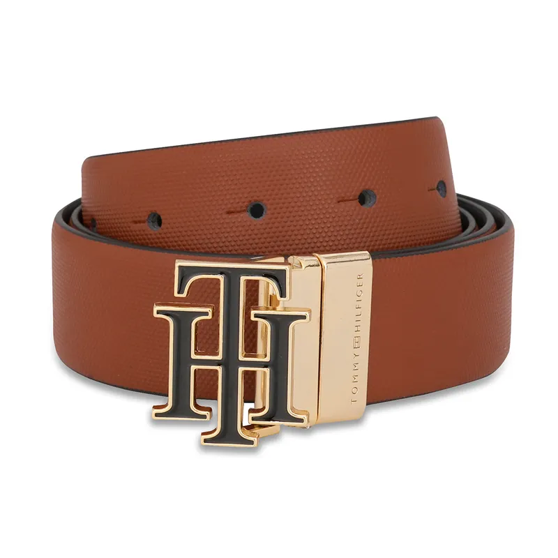 Tommy Hilfiger Melrose Reversible Formal Belt Medium - Tan And Navy
