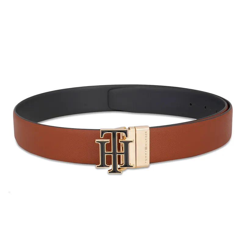 Tommy Hilfiger Melrose Reversible Formal Belt Medium - Tan And Navy