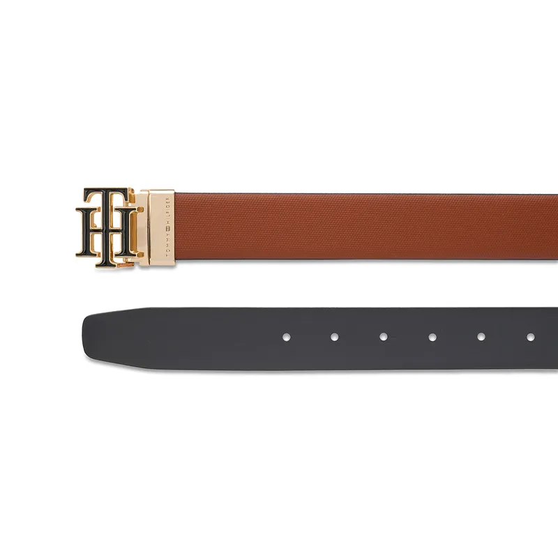 Tommy Hilfiger Melrose Reversible Formal Belt Medium - Tan And Navy