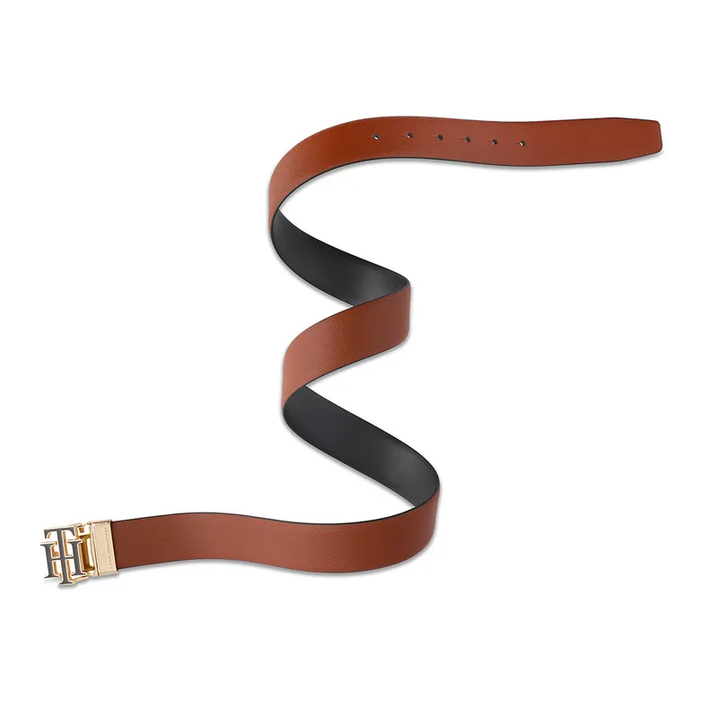Tommy Hilfiger Melrose Reversible Formal Belt Medium - Tan And Navy